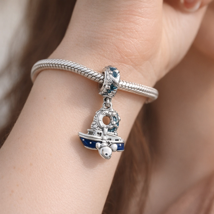 Blue Angel Figurine Charm - Blue Angel or Fairy Figurine Charm — worn on wrist