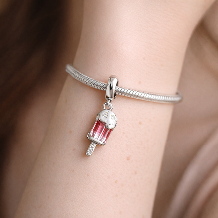 Sprinkled Popsicle Dangle Charm — worn on wrist