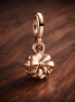 Happy Birthday Gift Openable Dangle Charm — display on walnut