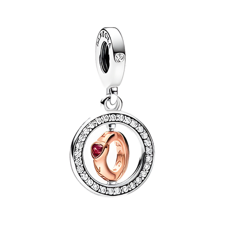 Rose Gold Oval Birthstone Portrait Charm - ZZ1384