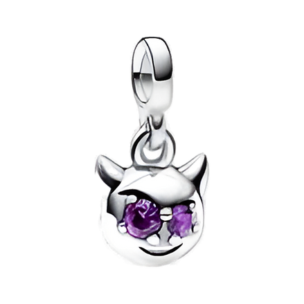 Purple Eyed Owl Dangle Charm - ZZ1393