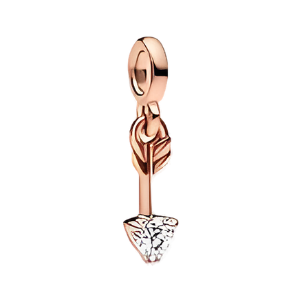 Rose Gold Arrow Dangle Charm - ZZ1397