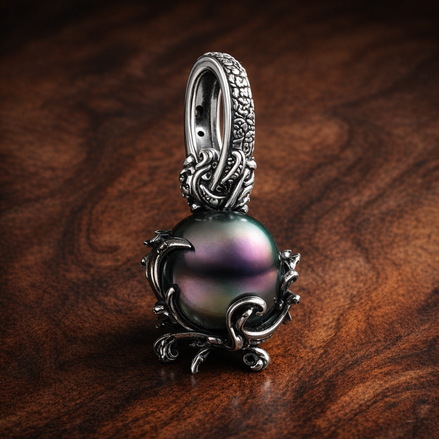 Disney The Little Mermaid Ursula Dangle Charm — display on walnut
