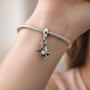 Mermaid Dangle Charm - Little Mermaid Dangle Charm — worn on wrist