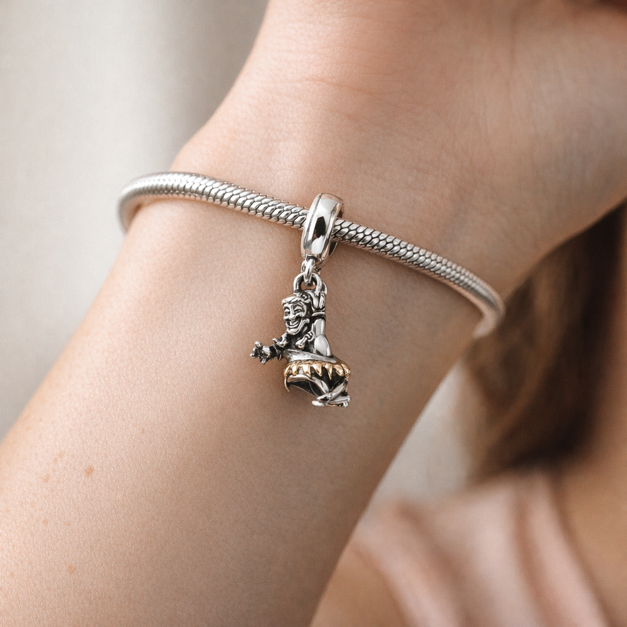 Mermaid Dangle Charm - Little Mermaid Dangle Charm — worn on wrist