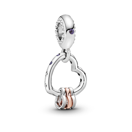 Heart Full of Hearts Dangle Charm - ZZ1436 - 787247NLCMX image 1