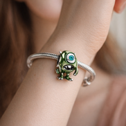 Mike Wazowski Charm - Green One-Eyed Monster Charm — worn on wrist
