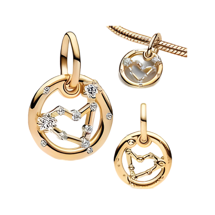 Gold Aquarius Zodiac Charm - ZZ1466