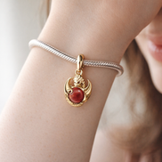 Game of Thrones Dragon Fire Dangle Charm — worn on wrist