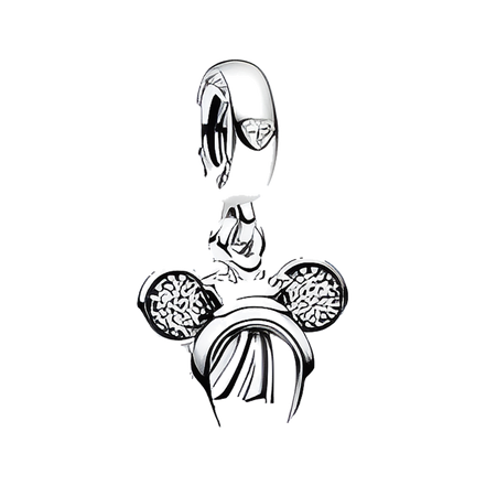 Minnie Mouse Ears Charm - Minnie Mouse Ears Dangle Charm — product