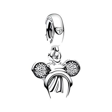 Minnie Mouse Ears Charm - Minnie Mouse Ears Dangle Charm — product