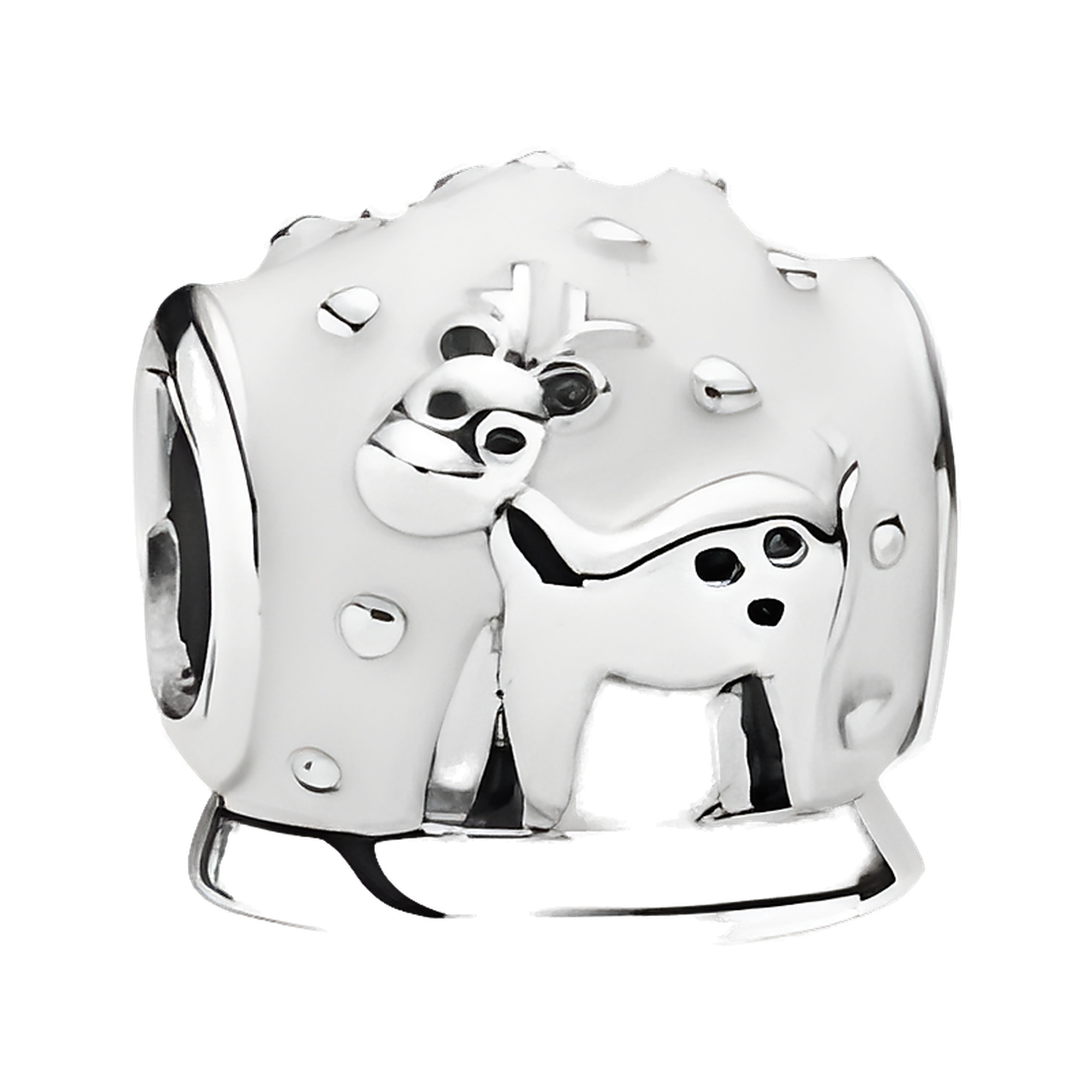 White Polar Bear Family Charm - ZZ1537