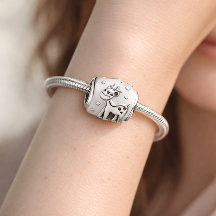 Polar Bear Family Charm - White Polar Bear Family Charm — worn on wrist