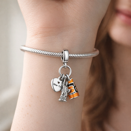 Shopping Bag and Dress Charm - Shopping Bag Fashion Dangle Charm — worn on wrist