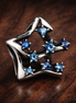 Bold Sparkling Star Charm — display on walnut