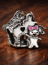 Snoopy Flying Ace Charm - Snoopy Flying Ace Charm — display on walnut