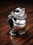 Skiing Penguin Charm - ZZ1552_2 — display on walnut