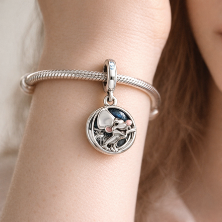 Dolphin Ocean Charm - Blue Dolphin Ocean Dangle Charm — worn on wrist