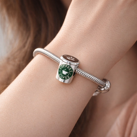 Coffee Cup Charm - To-Go Coffee Cup Charm — worn on wrist