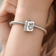 Textbook Owl Charm - Textbook Owl School Charm — worn on wrist