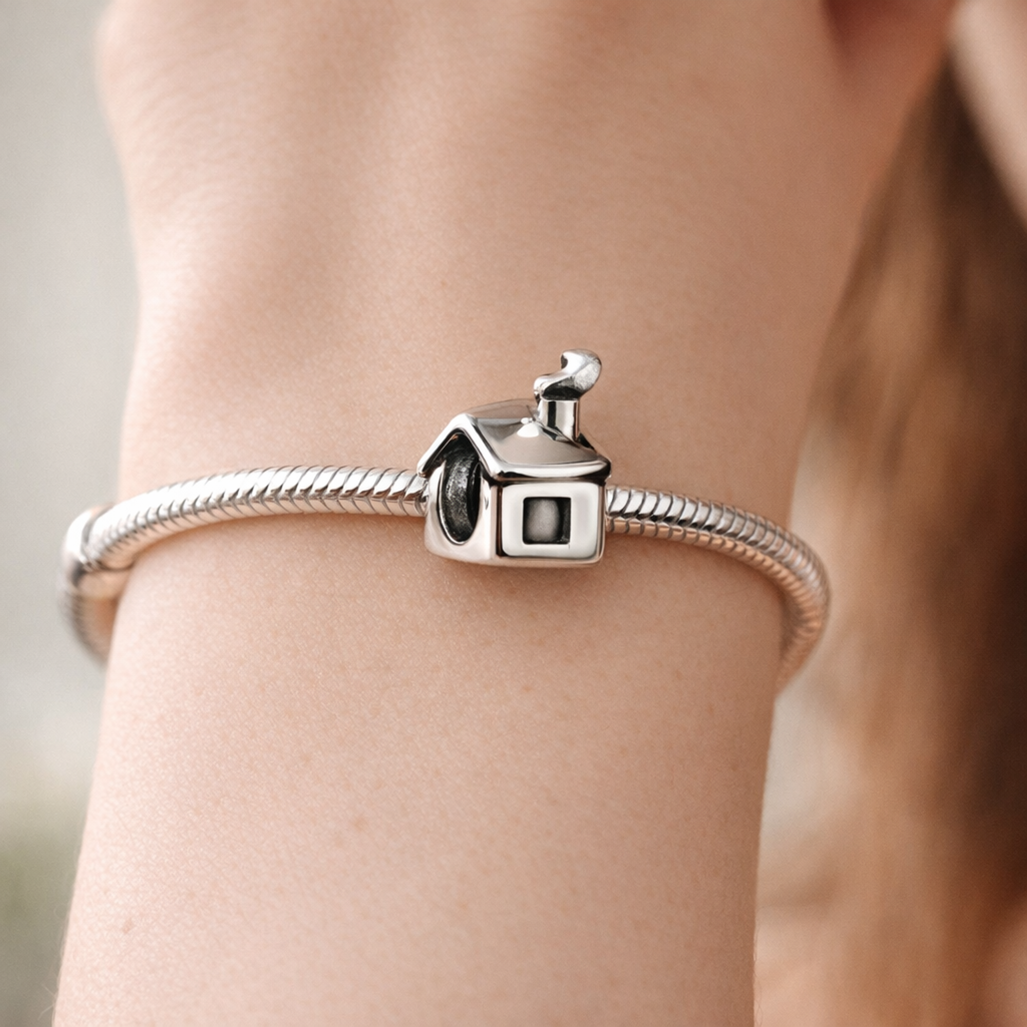 Ski Lift Gondola Charm - Silver Ski Lift Gondola Charm — worn on wrist