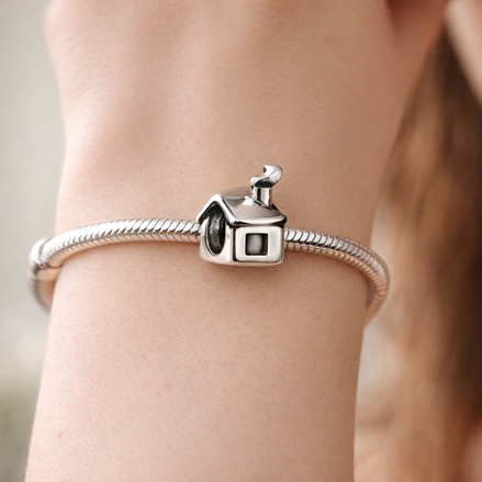 Ski Lift Gondola Charm - Silver Ski Lift Gondola Charm — worn on wrist