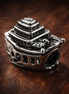 Vintage Cruise Ship Charm - Vintage Cruise Ship Charm — display on walnut