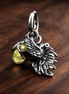 Silver Lobster Charm - Silver Lobster Charm — display on walnut