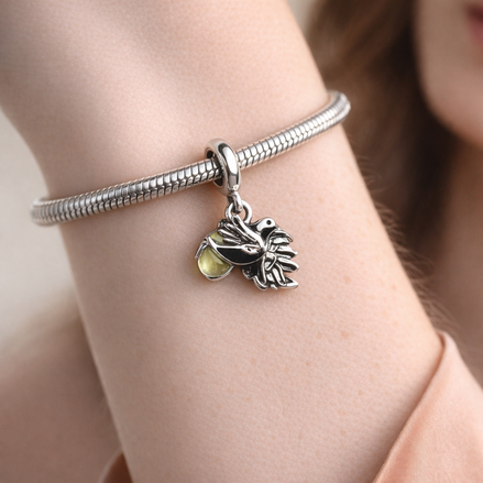 Silver Lobster Charm - Silver Lobster Charm — worn on wrist