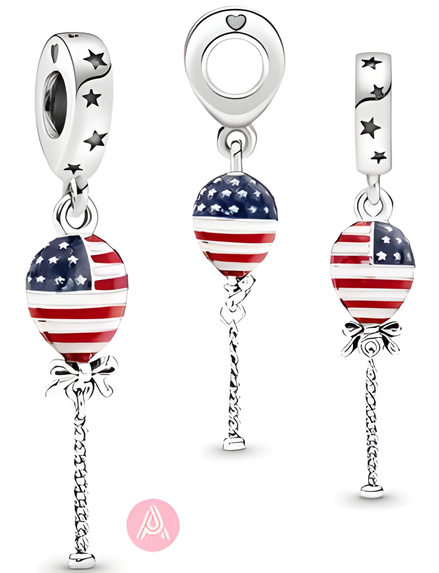 Patriotic Balloon Dangle - Patriotic Balloon Dangle Charm