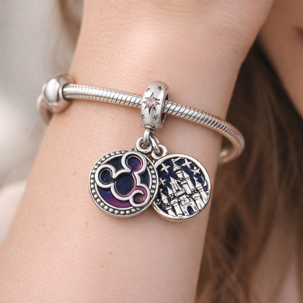 Disney 100 Medallion Charm - Disney 100 Medallion Charm — worn on wrist