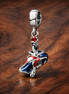 Union Jack London Dangle Charm - Union Jack London Dangle Charm — display on walnut