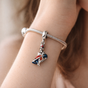 Union Jack London Dangle Charm - Union Jack London Dangle Charm — worn on wrist