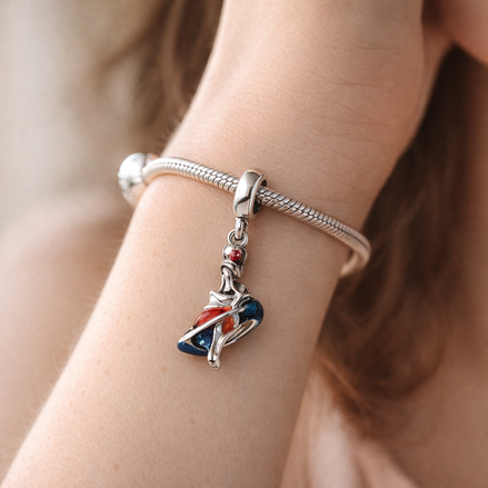 Union Jack London Dangle Charm - Union Jack London Dangle Charm — worn on wrist