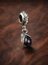 Black Sunglasses Charm - Black Sunglasses Charm — display on walnut