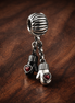 Knitting and Shopping Charm - Knitting and Shopping Charm — display on walnut