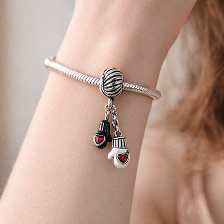Knitting and Shopping Charm - Knitting and Shopping Charm — worn on wrist