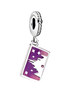 Purple Ticket Dangle Charm - ZZ1646
