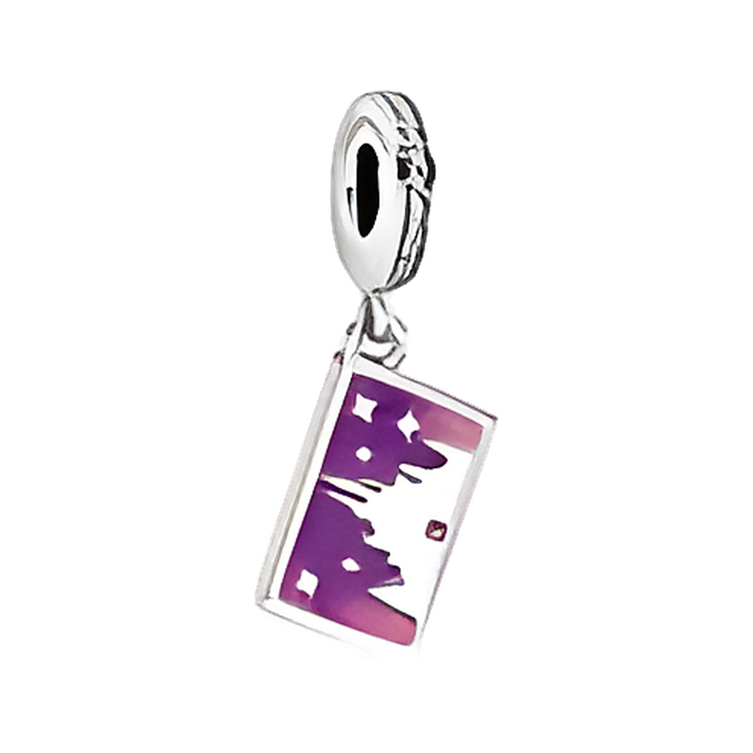 Purple Ticket Dangle Charm - ZZ1646