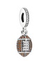 Brick Pattern Oval Charm - ZZ1650
