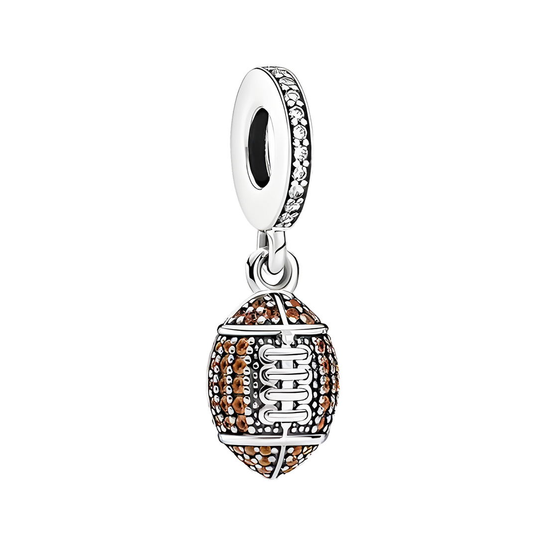 Brick Pattern Oval Charm - ZZ1650