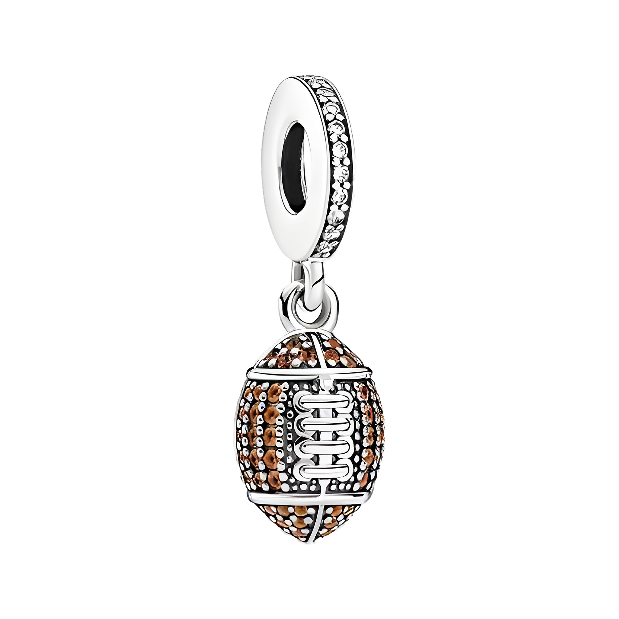 Brick Pattern Oval Charm - ZZ1650