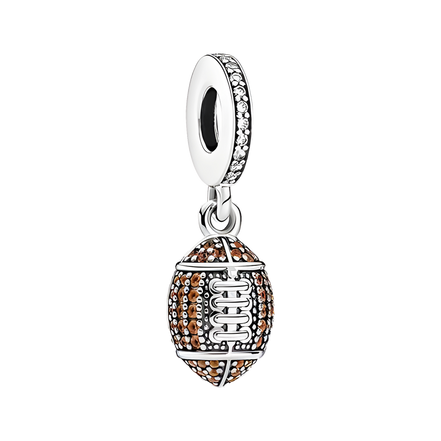 Brick Pattern Oval Charm - ZZ1650