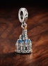 Fairy Tale Castle Charm - Fairy Tale Castle Charm — display on walnut