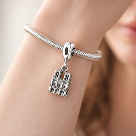 Silver City Skyline Charm - Silver City Skyline Charm — worn on wrist