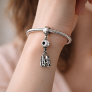European Cathedral Landmark Charm - European Cathedral Landmark Charm — worn on wrist