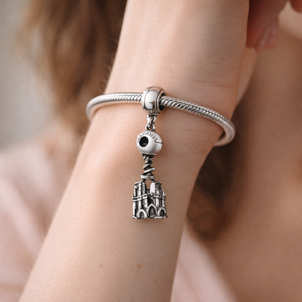 European Cathedral Landmark Charm - European Cathedral Landmark Charm — worn on wrist