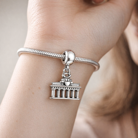Classical Gate Landmark Charm - Classical Gate Landmark Charm — worn on wrist