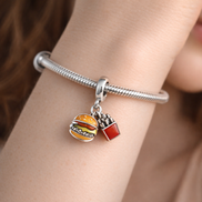 Colorful Takeout Food Charm - Colorful Takeout Food Charm — worn on wrist
