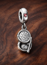 Explorer Compass Charm - Explorer Compass Charm — display on walnut